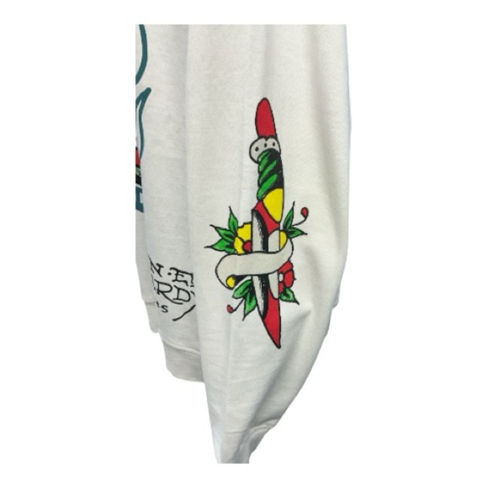 Ed Hardy White Graphic Hoodie Jacket - Picture 5 of 7